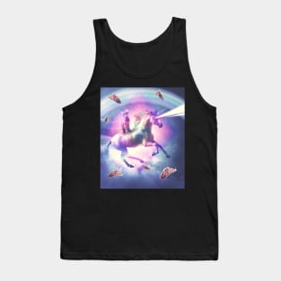 Space Cat Riding Unicorn - Laser, Tacos And Rainbow Tank Top